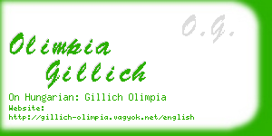 olimpia gillich business card